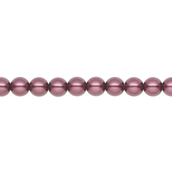 Pearl 500pk light burgundy, Preciosa Czech crystal 5mm round image number 0
