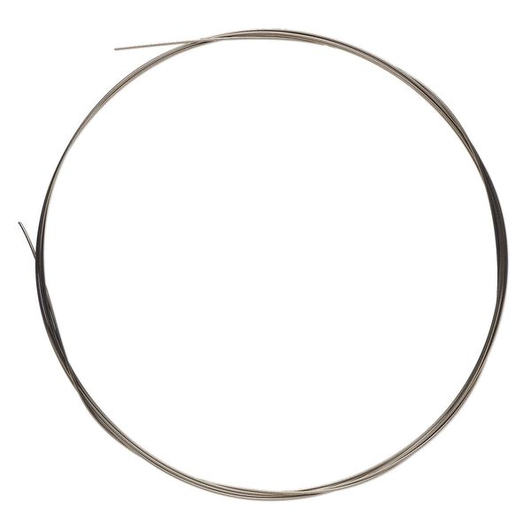 Wire, niobium, natural, half-hard, round, 22 gauge. Sold pkg of 5 feet. image number 0