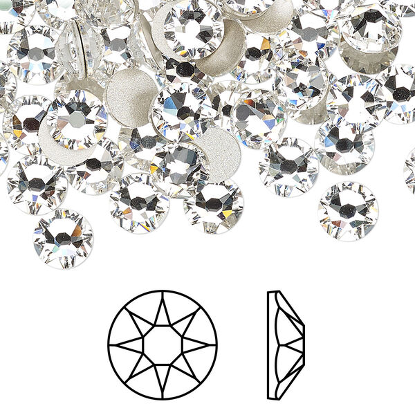 Flat back 288pk crystal foil back, Crystal Passions® 6.32-6.5mm rose round SS30 2088 image number 0
