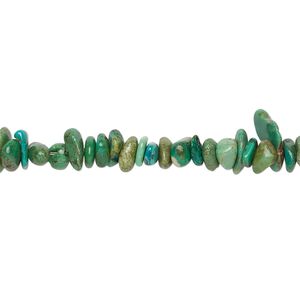 Turquoise 1pkg1, chip / pebble bead 15 inch small