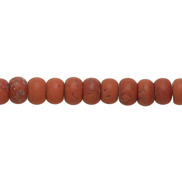 Red jasper 1pkg1, matte rondelle bead natural 8 inch 6x4mm-7x4mm image number 0