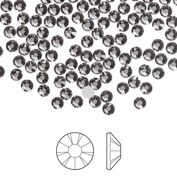 Flat back 1pkg144, lilac ash foil back Preciosa MAXIMA Czech crystal rhinestone 3-3.2mm chaton rose round SS12 image number 0