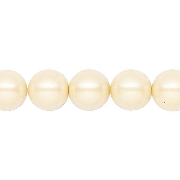 Pearl 50pk pearlescent yellow, Preciosa Czech crystal 10mm round image number 0