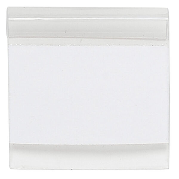 Earring card, PVC plastic, clear, 1-inch square with adhesive front. Sold per pkg of 100. image number 0