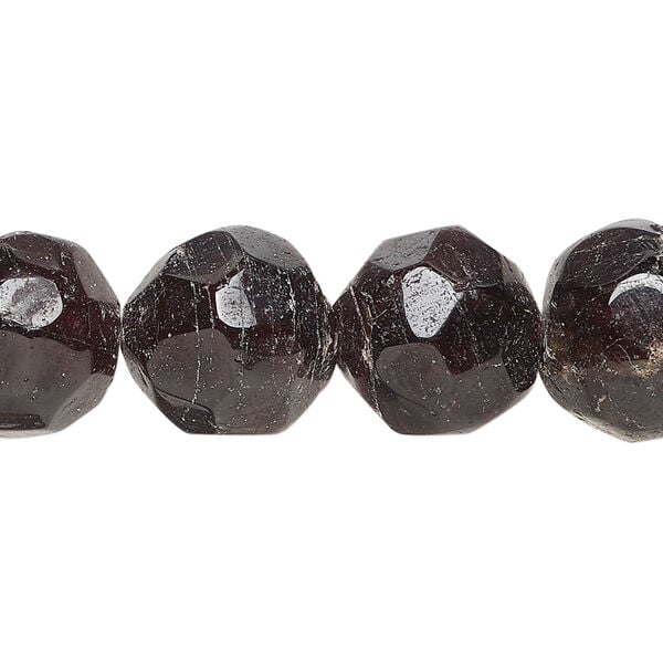 Garnet 1pkg1, faceted round bead 15 inch 15-16mm image number 0