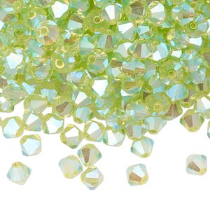 Bead 576pk limecicle AB 2X, Preciosa Czech crystal 5mm bicone