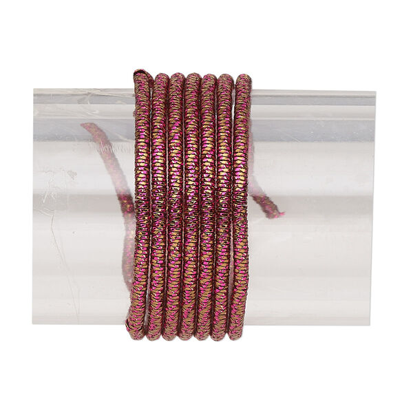 French wire, anodized copper, fuchsia and copper, 1.5mm tube. Sold per 20-gram pkg. image number 0