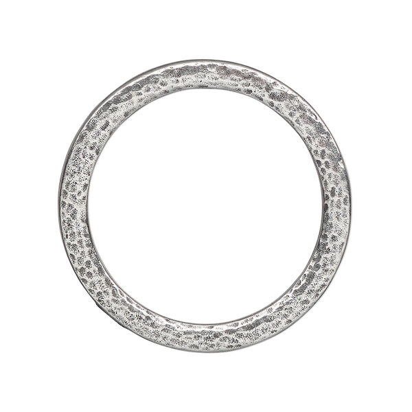Component, TierraCast®, "Hammertone" collection, pewter (tin-based alloy), 31.5mm hammered open round. Sold per pkg of 10. image number 0