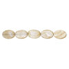 Mother-of-pearl shell 1pkg1, flat oval bead 14 inch sand 44x29mm-45x30mm image number 1