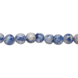 Sodalite 1pkg1, round bead natural, 15 inch 6-7mm