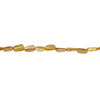 Mother-of-pearl shell 1pkg1, stick bead 15 inch gold 13x6mm-16x12mm image number 1