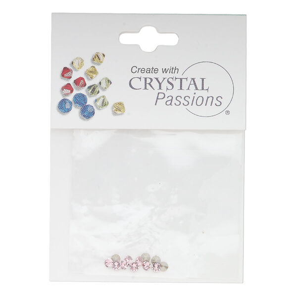 Chaton 12pk light rose foil back, Crystal Passions® rhinestone PP21 1088 image number 0