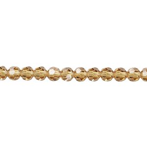 Bead 720pk light Colorado topaz, Preciosa Czech crystal 4mm round