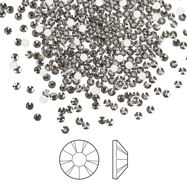 Flat back 1440pk crystal Biarritz foil back, Preciosa MAXIMA Czech crystal rhinestone 1.7-1.9mm chaton rose round SS5 image number 0