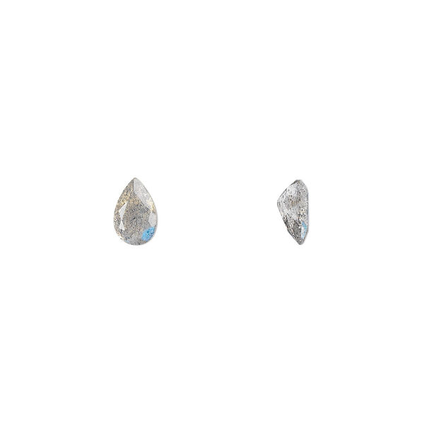 Gem, labradorite (natural), 6x4mm faceted pear, A- grade, Mohs hardness 6 to 6-1/2. Sold individually. image number 0