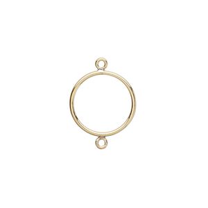 Link, 14Kt gold-filled, 14mm open round. Sold per pkg of 2.