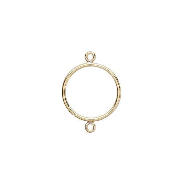 Link, 14Kt gold-filled, 14mm open round. Sold per pkg of 2. image number 0