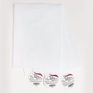 Canvas plastic, 3pk 11x8.5 inch perforated rectangle, opaque white