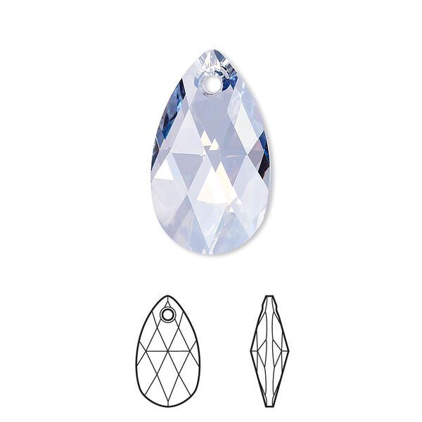 Drop 1pk crystal blue shade, Crystal Passions® 22x13mm pendant pear 6106 image number 0