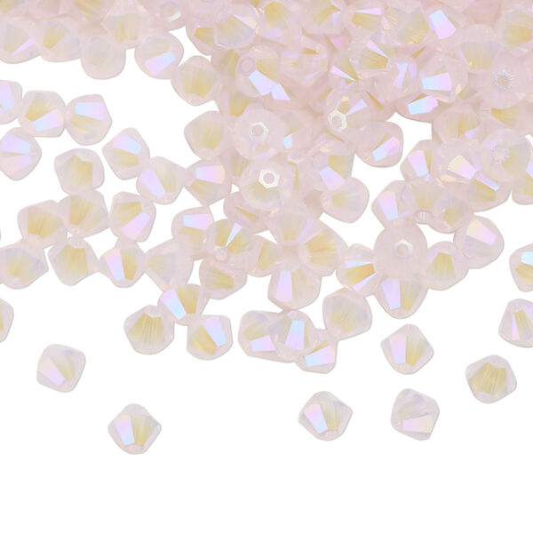 Bead 1440pk rose water opal shimmer 2X, Swarovski® 4mm XILION bicone 5328 image number 0
