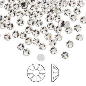 Flat back 1440pk crystal foil back, Preciosa MAXIMA Czech crystal rhinestone 3.8-4mm chaton rose round SS16