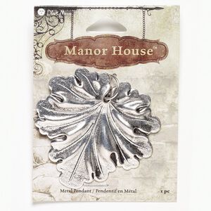 Focal, antique silver-finished steel, 61x58mm leaf. Sold individually.