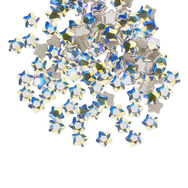 Flat back 720pk crystal AB foil back, Swarovski® 4mm star flower 2754 image number 0
