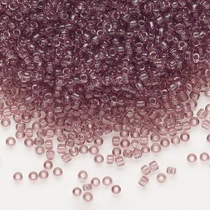 Seed bead, Dyna-Mites™, glass, pkg/40g, #11 round, transparent lilac, (10 11/0 RR).