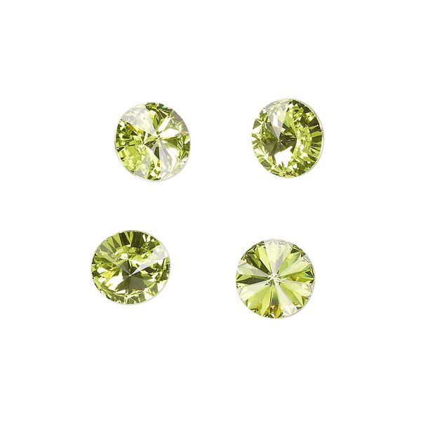 Chaton 144pk citrus green foil back, Swarovski® 8.16-8.41mm rivoli SS39 1122 image number 0