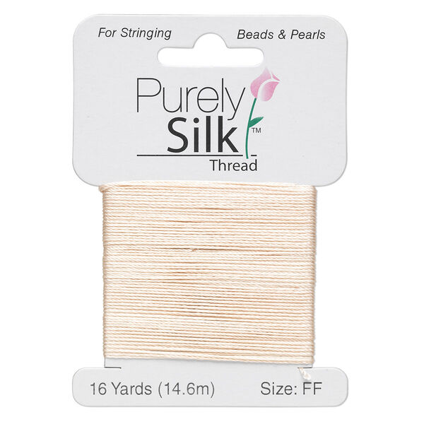 Thread, Purely Silk™, pink, size FF. Sold per 16-yard card. image number 0