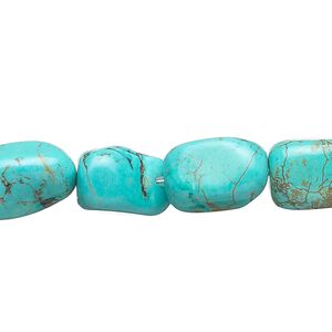 Magnesite 1pkg1, tumbled nugget bead 15 inch small