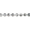 Bead, glass 1pkg8, opaque white and black, 10mm hand-painted round. image number 1