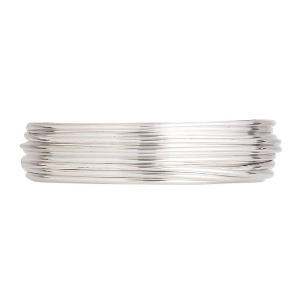 Wire, Argentium® silver, dead-soft, round, 20 gauge. Sold per pkg of 5 feet. image number 0