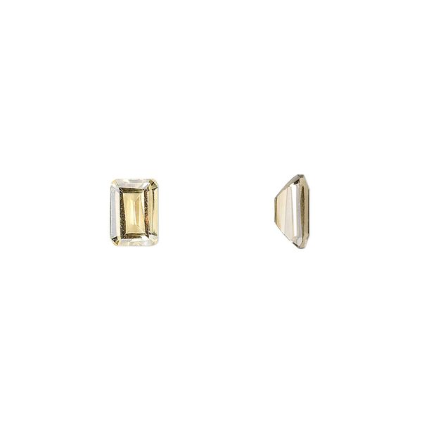 Citrine 1pkg1, hand-cut faceted emerald-cut gem 7x5mm image number 0