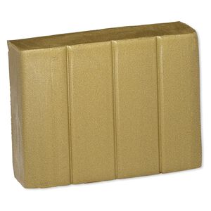 Polymer clay, Sculpey® PREMO, pkg/2 ounces, antique gold.