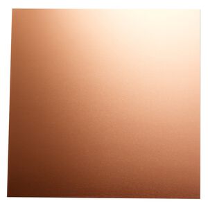 Sheet, anodized aluminum, copper, 5-3/4 x 5-3/4 inch square, 20 gauge. Sold individually.
