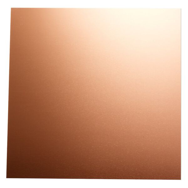 Sheet, anodized aluminum, copper, 5-3/4 x 5-3/4 inch square, 20 gauge. Sold individually. image number 0