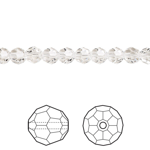 Bead 12pk crystal, Crystal Passions® 5mm round 5000 image number 0
