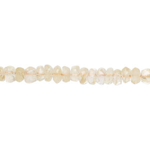 Citrine 1pkg1, hand-cut faceted rondelle bead, 13 inch 4x2mm-5x4mm