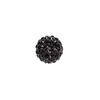 Bead, glass rhinestone / epoxy / resin, black, 12mm round. Sold individually. image number 0