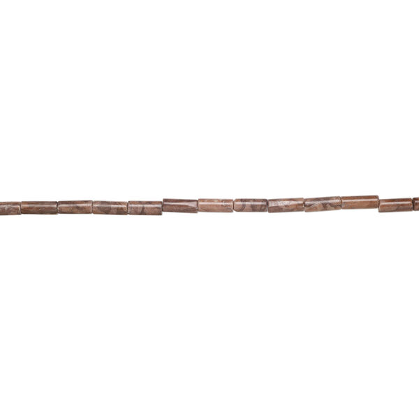 Brown marble 1pkg1, tube bead natural, 15 inch 19x8mm-20x9mm image number 1