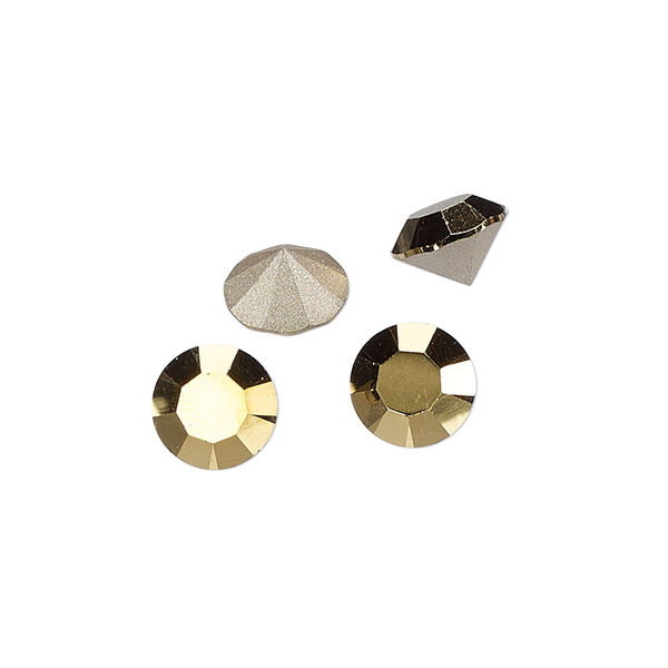 Chaton 48pk crystal Monte Carlo foil back, Preciosa MAXIMA Czech crystal rhinestone 8.16-8.41mm 15-cut faceted round SS39 image number 0