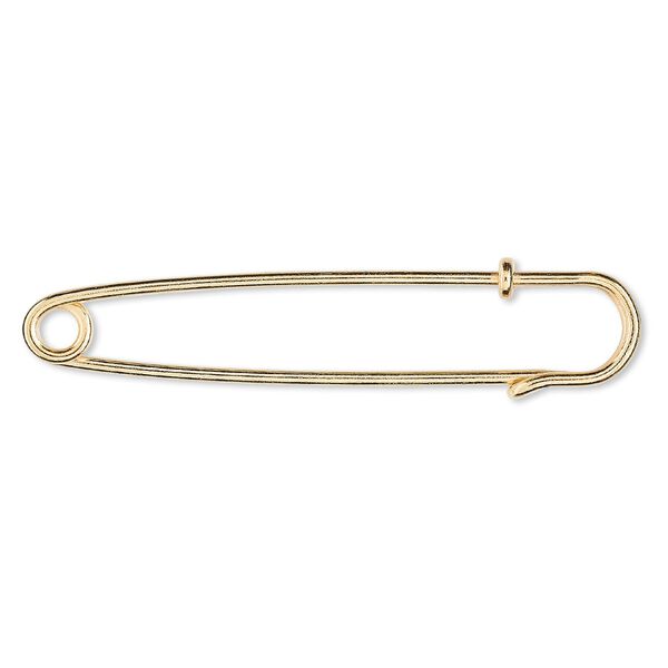 Kilt pin, gold-finished brass, 3 inches. Sold per pkg of 100. image number 0