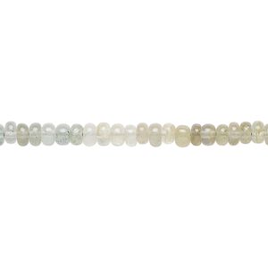 Moss aquamarine 1pkg1, hand-cut rondelle bead shaded 13 inch 3x2mm-4x3mm