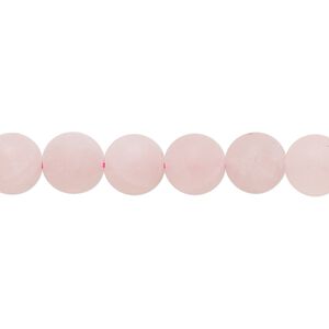 Rose quartz 1pkg1, matte round bead 8 inch 8mm
