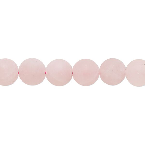 Rose quartz 1pkg1, matte round bead 8 inch 8mm image number 0