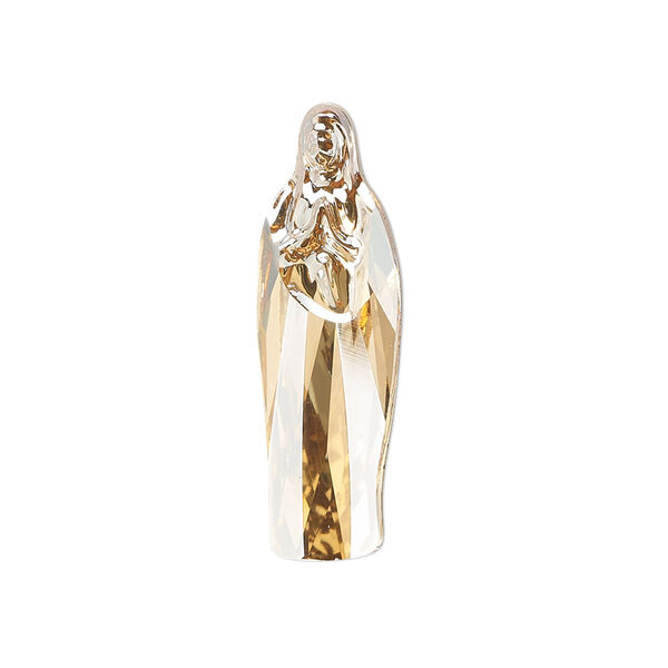 Fancy stone 1pk crystal golden shadow foil back, Crystal Passions® 30x9.5mm Virgin Mary 4973 image number 0