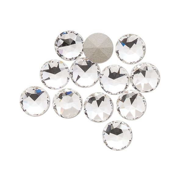 Round stone 12pk crystal foil back, Crystal Passions® 7.07-7.27mm light round SS34 1098 image number 0
