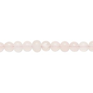 Rose quartz 1pkg1, hand-cut rondelle / round bead natural 14 inch 5x4mm / 4-5mm