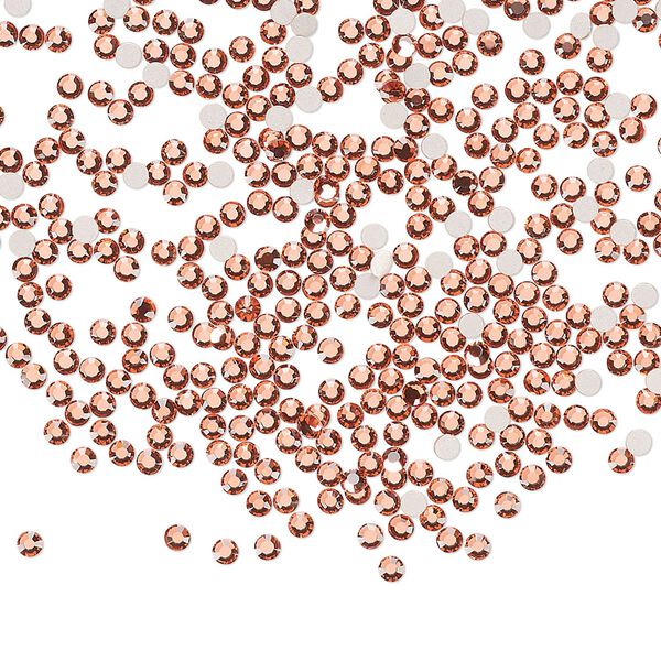 Flat back 144pk padparadscha foil back, Preciosa MAXIMA Czech crystal rhinestone 1.7-1.9mm chaton rose round SS5 image number 0